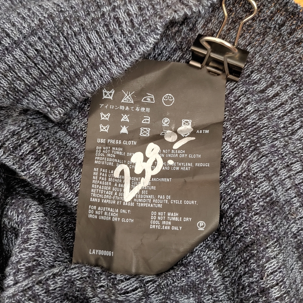 PRADA MILANO Italy Cool Rib Denim Blue Cotton Knit Dress Size 52 - Picture 11 of 15